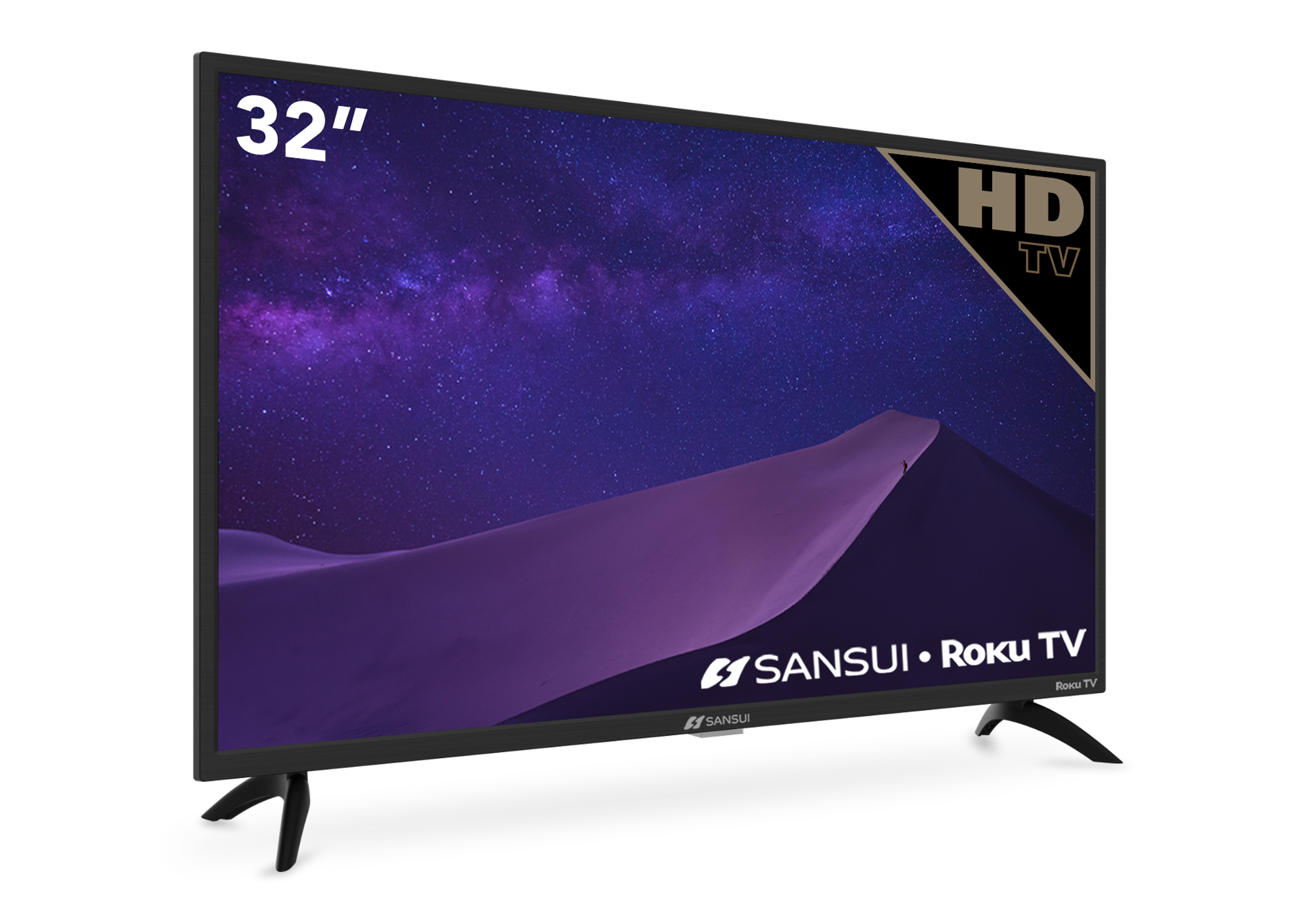  Sansui - Smart TV HD LED 720p Android de 32 pulgadas con HDMI  integrado, USB, alta resolución, reducción de ruido digital, audio Dolby,  diseño de marco delgado (S32V1HA) : Electrónica